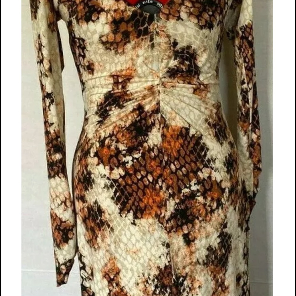 AFRM ruched slit front dress